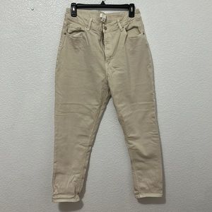 h&m • beige mom jeans